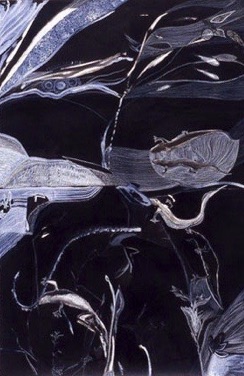 Life Cycle of a Newt
Charcoal, acrylic & ink on paper, 112 x 76cm Life Cycle of a Newt
Charcoal, acrylic & ink on paper, 112 x 76cm